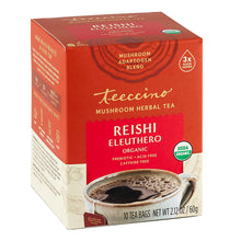 Load image into Gallery viewer, Reishi Eleuthero Herbal Tea - 10 Tea Bag Box