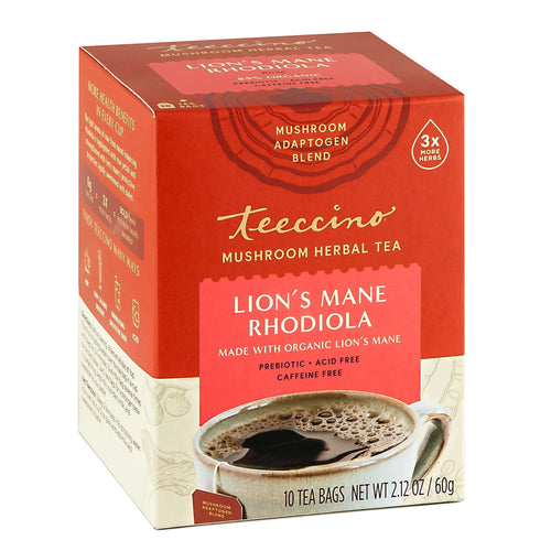 Lion's Mane Rhodiola Rose
Mushroom Herbal Tea