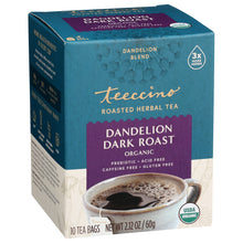 Load image into Gallery viewer, Teeccino Herbal Coffee Dandelion Dark Roast 10 Tee Bags