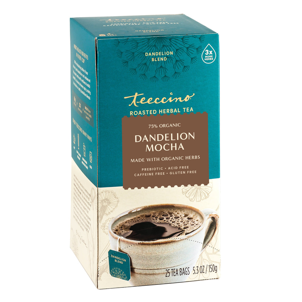 Teeccino Herbal Coffee Dandelion Mocha 25 Tee Bags
